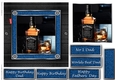 Fathers day leather and denim quick cards