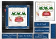Fathers day leather and denim quick cards
