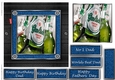 Fathers day leather and denim quick cards