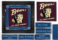 Fathers day leather and denim quick cards