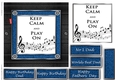Fathers day leather and denim quick cards