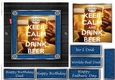 Fathers day leather and denim quick cards