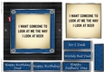 Fathers day leather and denim quick cards