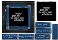 Fathers day leather and denim quick cards