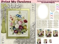 floral mini kit pyramid layers tag insert and background