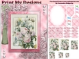 floral mini kit pyramid layers tag insert and background