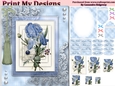 floral mini kit pyramid layers tag insert and background