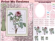 floral mini kit pyramid layers tag insert and background