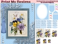floral mini kit pyramid layers tag insert and background