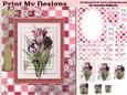 floral mini kit pyramid layers tag insert and background