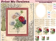 floral mini kit pyramid layers tag insert and background