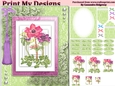 floral mini kit pyramid layers tag insert and background