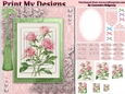 floral mini kit pyramid layers tag insert and background