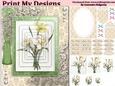 floral mini kit pyramid layers tag insert and background