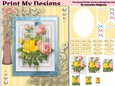 floral mini kit pyramid layers tag insert and background