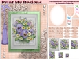 floral mini kit pyramid layers tag insert and background