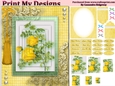 floral mini kit pyramid layers tag insert and background