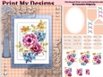 floral mini kit pyramid layers tag insert and background