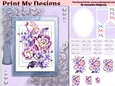 floral mini kit pyramid layers tag insert and background