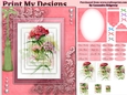 floral mini kit pyramid layers tag insert and background