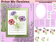 floral mini kit pyramid layers tag insert and background