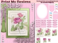 floral mini kit pyramid layers tag insert and background