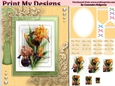 floral mini kit pyramid layers tag insert and background