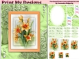 floral mini kit pyramid layers tag insert and background
