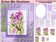 floral mini kit pyramid layers tag insert and background