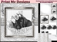 Happy Birthday thank you with love pyramid mini kit with dogs