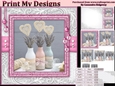 Happy Birthday thank you with love pyramid mini kit with shabby chic