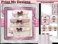 Happy Birthday thank you with love pyramid mini kit with lilac shabby chic