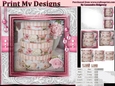 Happy Birthday thank you with love pyramid mini kit with lilac shabby chic