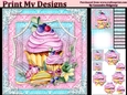 ladies multi purpose card Happy Birthday thank you