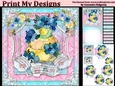 ladies multi purpose card Happy Birthday thank you