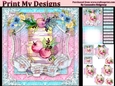 ladies multi purpose card Happy Birthday thank you
