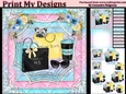 ladies multi purpose card Happy Birthday thank you