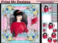 ladies multi purpose card Happy Birthday thank you
