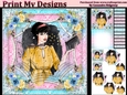 ladies multi purpose card Happy Birthday thank you