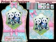 ladies multi purpose tag card Happy Birthday thank you