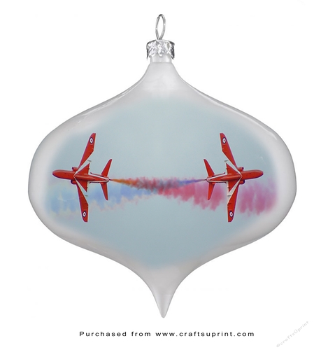 Christmas Tags/Labels Aircraft in Baubles