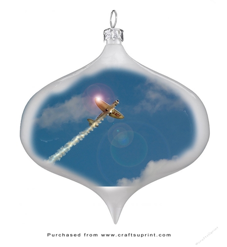 Christmas Tags/Labels Aircraft in Baubles