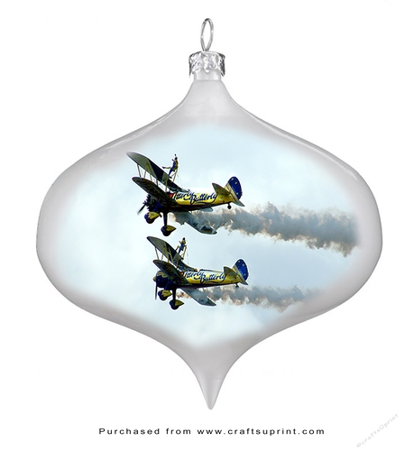 Christmas Tags/Labels Aircraft in Baubles