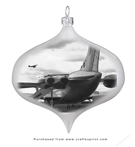 Christmas Tags/Labels Aircraft in Baubles