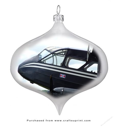 Christmas Tags/Labels Aircraft in Baubles