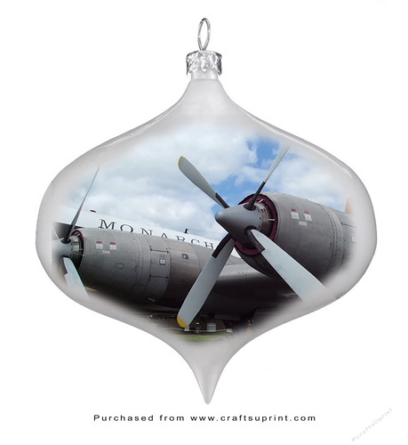Christmas Tags/Labels Aircraft in Baubles