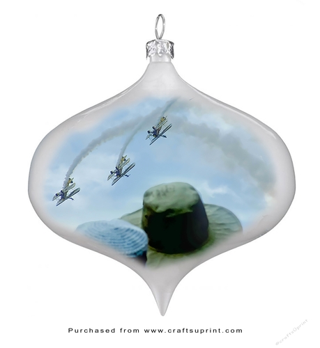 Christmas Tags/Labels Aircraft in Baubles