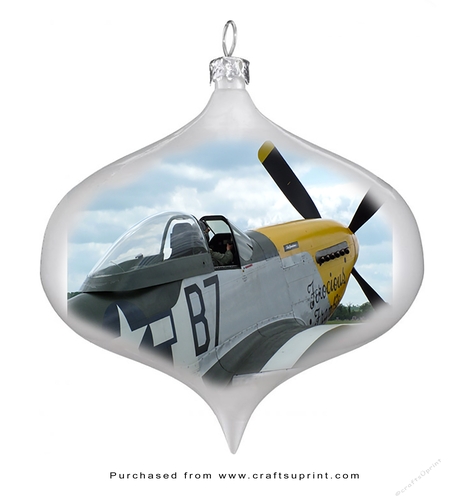 Christmas Tags/Labels Aircraft in Baubles