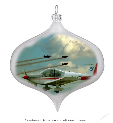 Christmas Tags/Labels Aircraft in Baubles