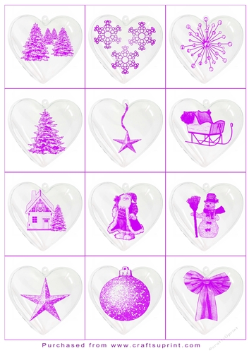 Christmas Tags/Labels Hearts